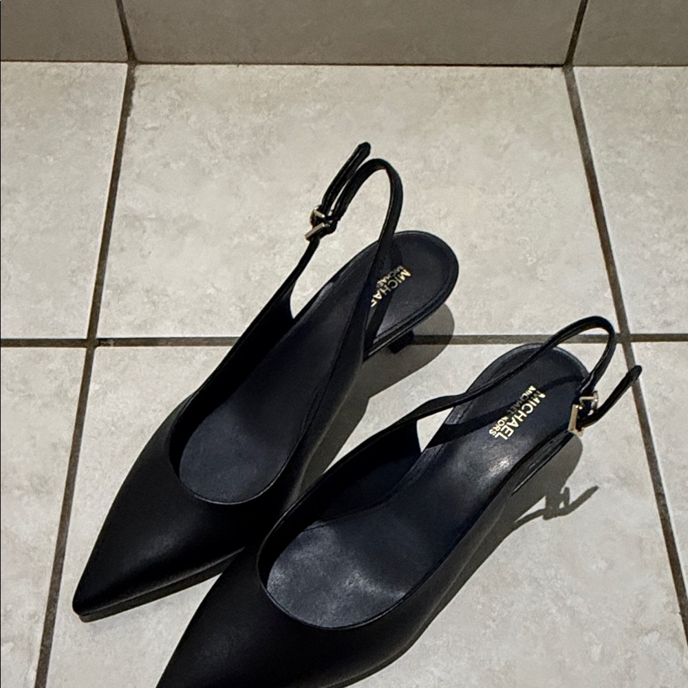 Michael Kors Black Slingback Heels